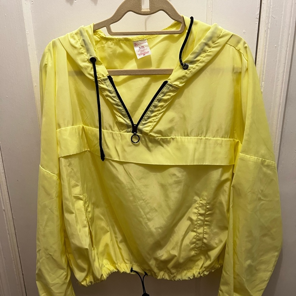 Neon cropped wind breaker